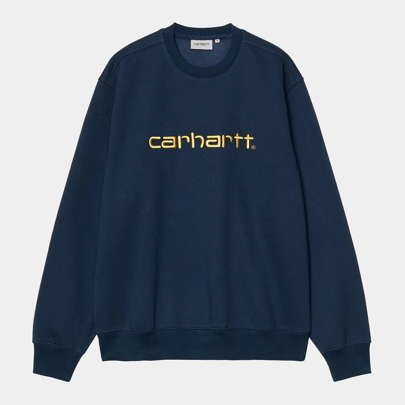 Carhartt WIP HEREN Carhartt WIP Sweat Top - Inkt / Lucht Geel