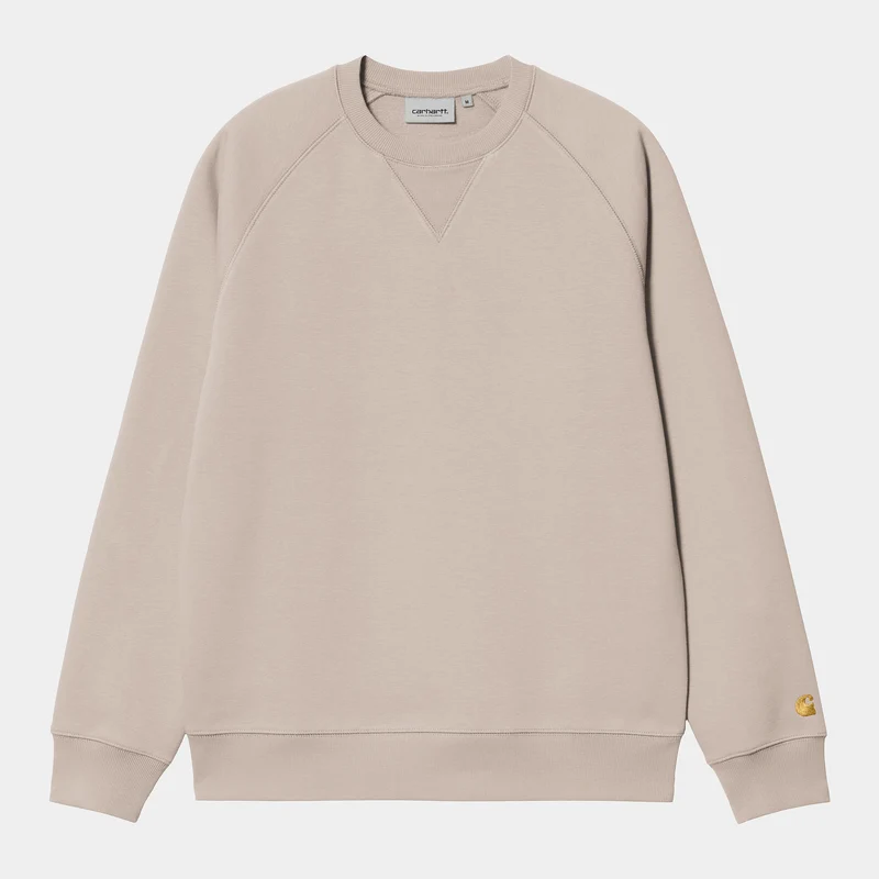 Carhartt WIP Heren Chase Sweat Top - Donkerbeige