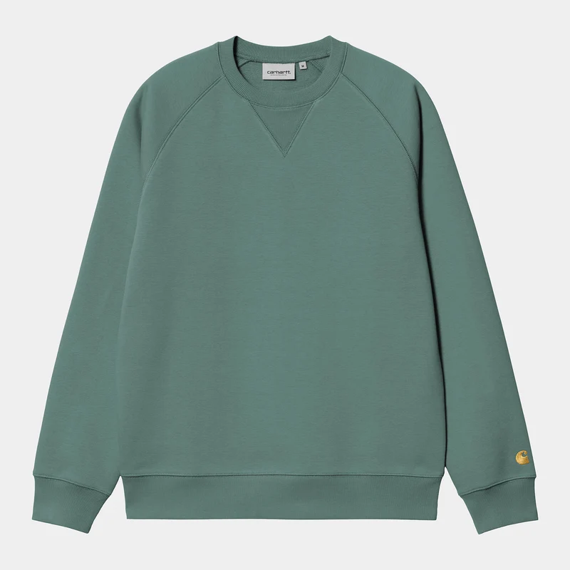 Carhartt WIP Heren Chase Sweat Top - Zilver Pine