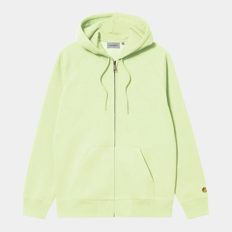 Carhartt WIP Heren Chase Zip Front Jacket Hoodie - Air Green