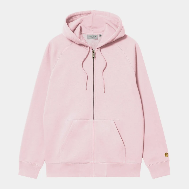 Carhartt WIP Heren Chase Zip Front Jacket Hoodie - Air Pink