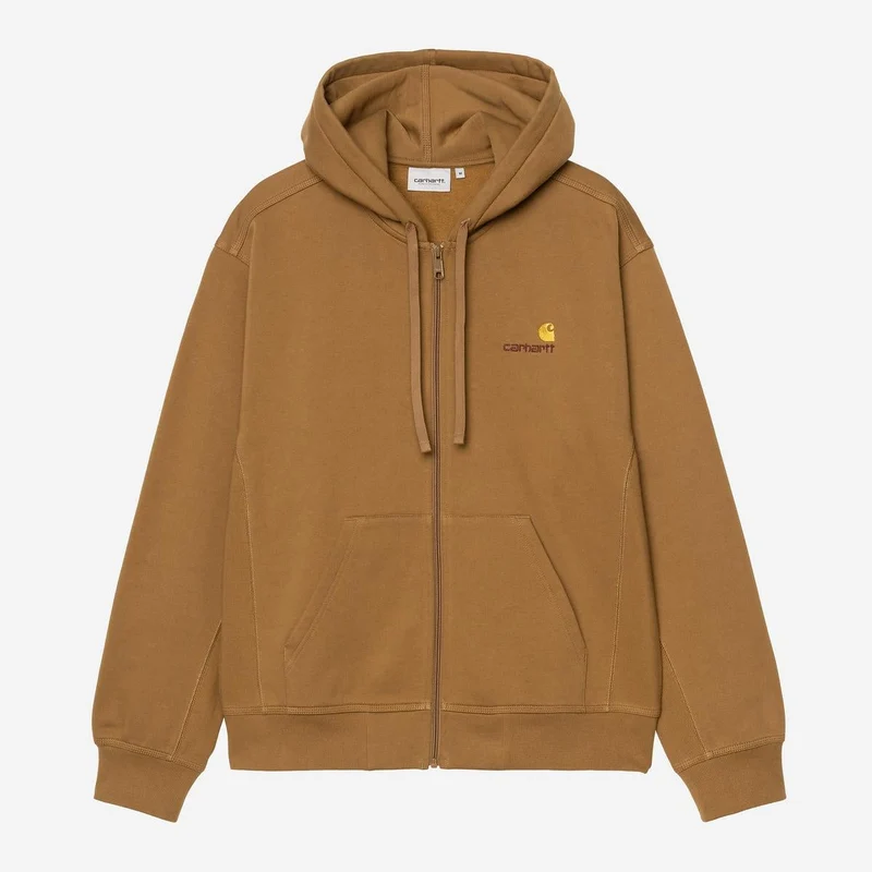 Carhartt WIP HEREN American Script Jas met ritssluiting en capuchon | Hamilton Brown