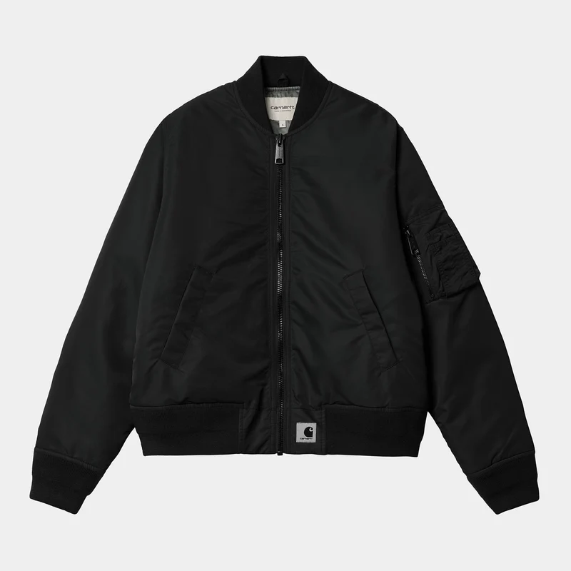 Carhartt WIP Olten bomberjack voor dames - Zwart / Rookgroen
