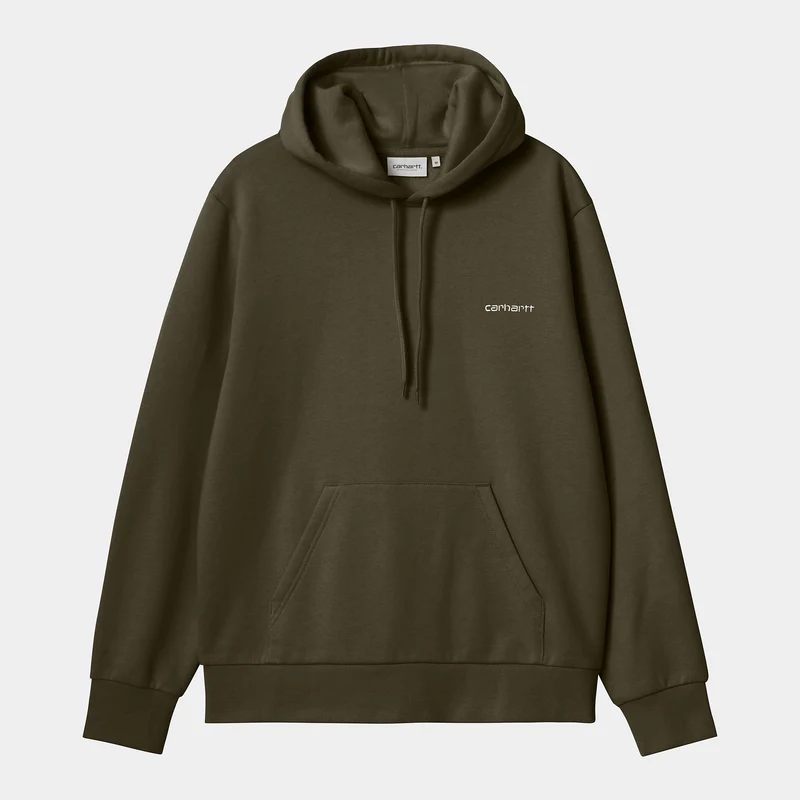 Carhartt WIP Heren hoodie met scriptborduurwerk - cipres