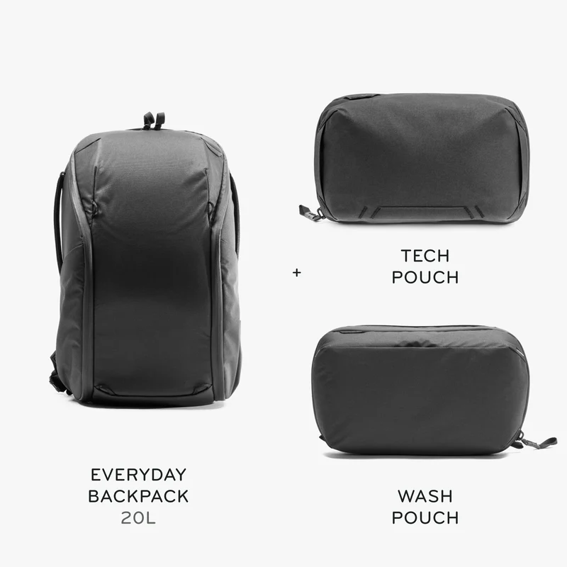 20L Everyday Backpack Zip + Bundle 1 | Black