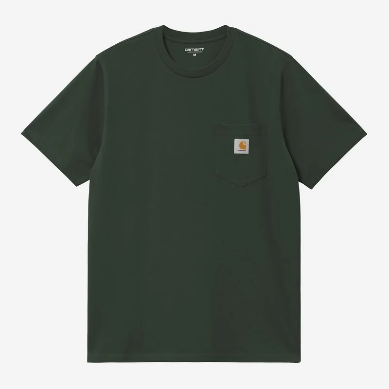 Carhartt WIP Heren T-shirt met borstzak | Donkere Scarab