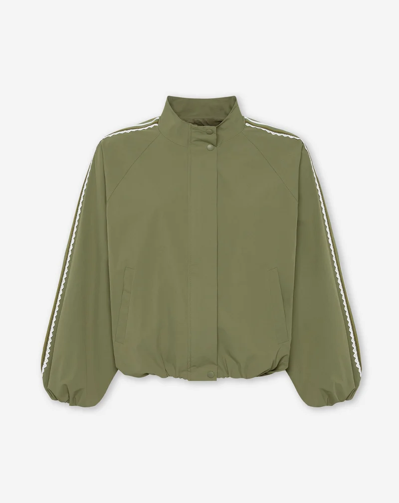 BEX TRACK JACKET OLIJFGROEN