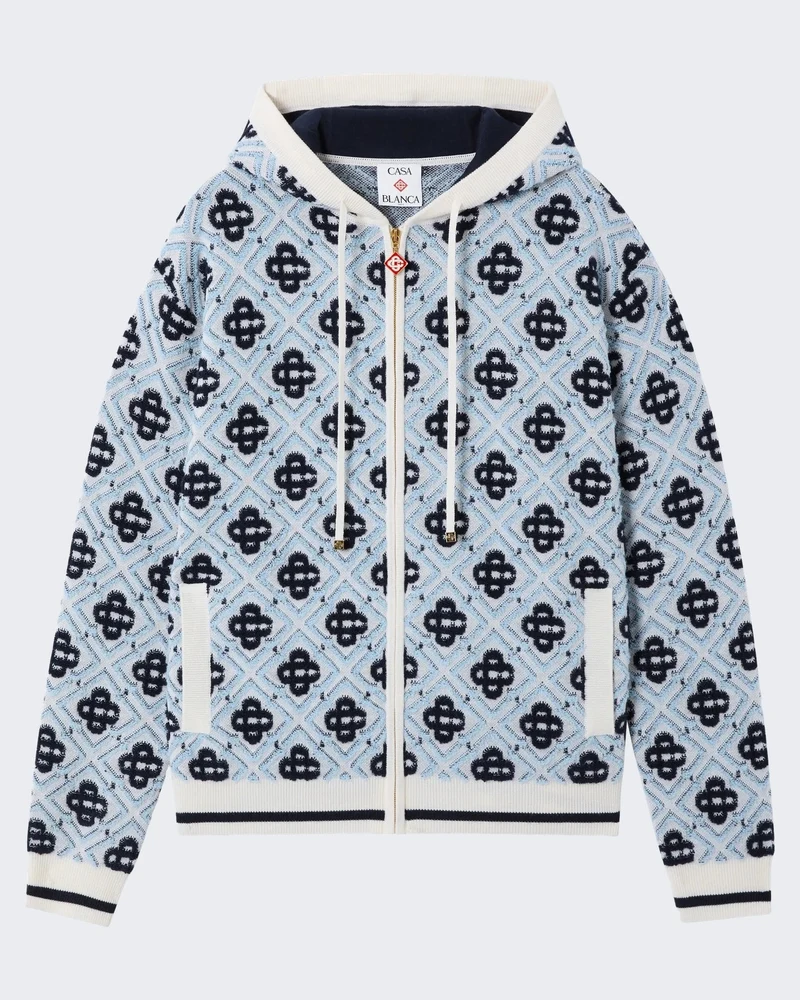 Heren Monogram Zip Up Hoodie Cc Monogram