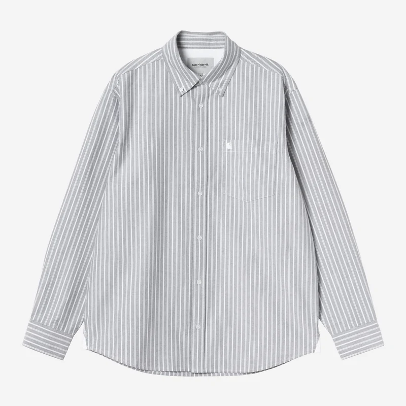 Carhartt WIP Heren Kanan gestreept overhemd | Zwart