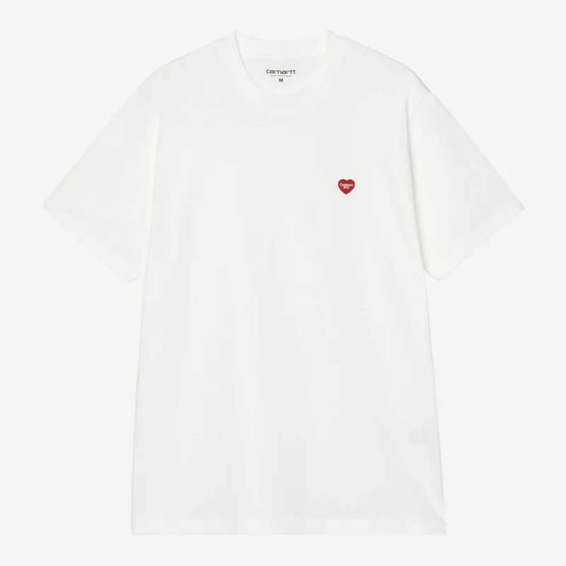 Carhartt WIP T-shirt voor heren met klein hartje | Wit