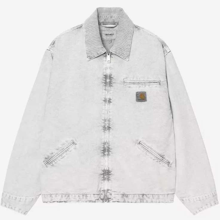 Carhartt WIP Heren Detroit jack | Zwart krijtwassing