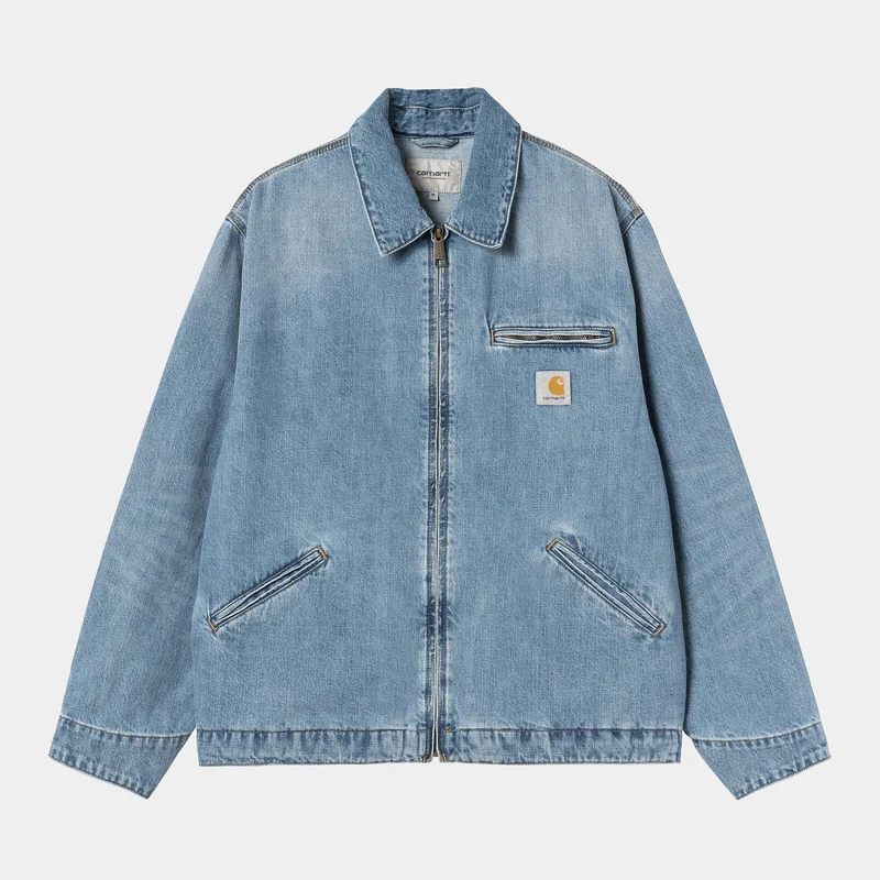 Carhartt WIP HEREN OG Detroit Camano denimjack - Blue Burst Wash