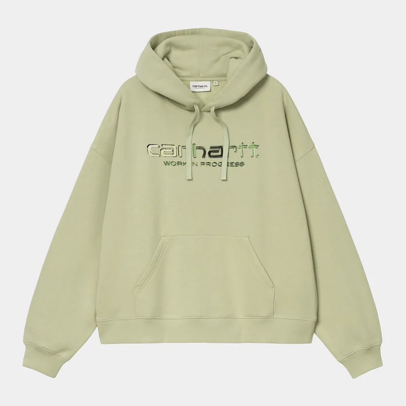 Carhartt WIP Dames Solar Chrome Sweat Hoodie | Licht olijfgroen