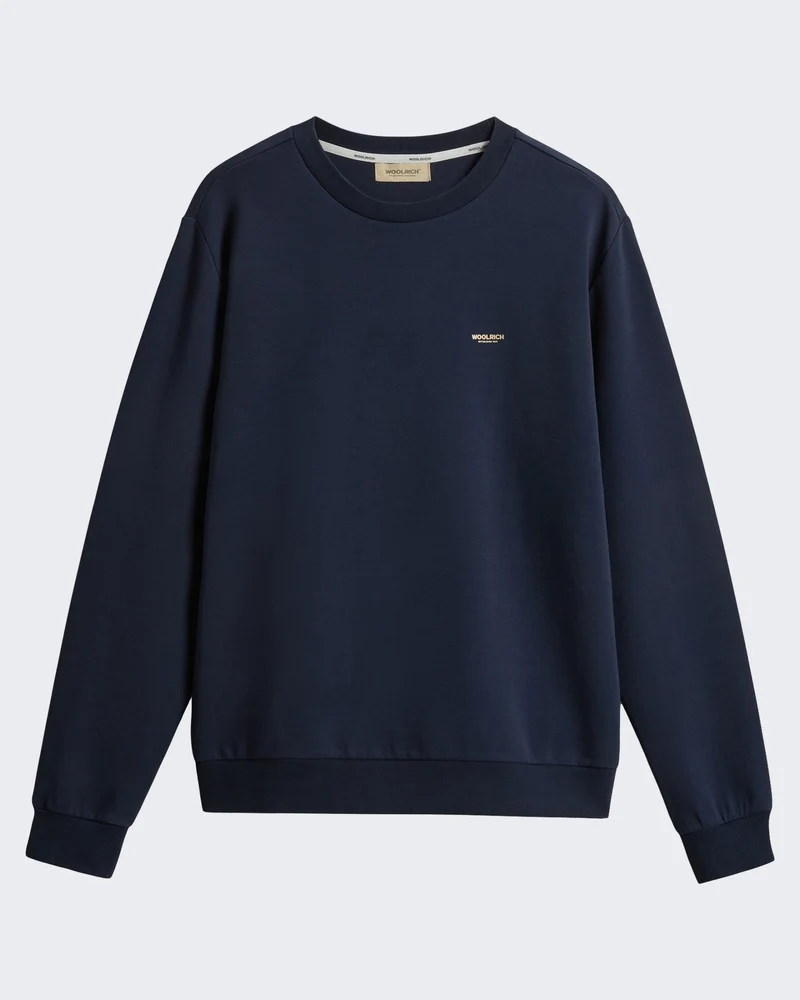 Heren Logo sweater met ronde hals Blauw
