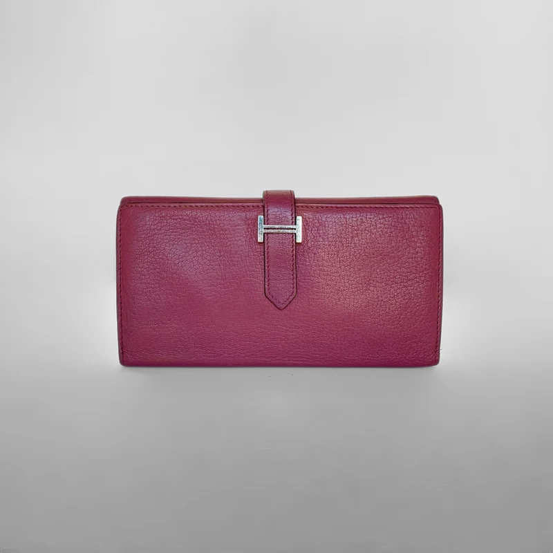 Hermès Bearn Portemonnee Epsom Leer