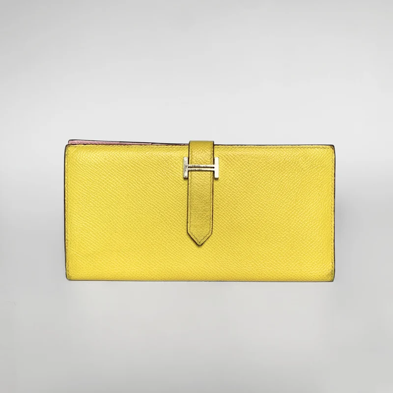 Hermès Bearn Portemonnee Epsom Leer