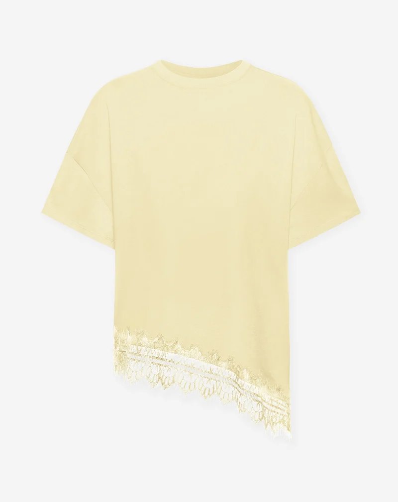 LACE BORDER OVERSIZED TEE BOTERGEEL