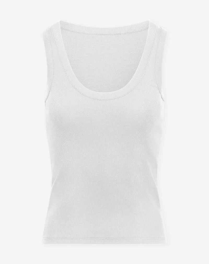 PAM RIB SINGLET WIT