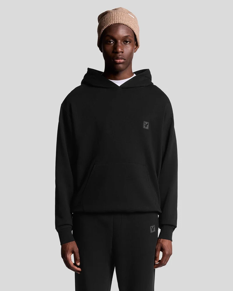Lyle & Scott Heren lounge pullover hoodie | Gitzwart