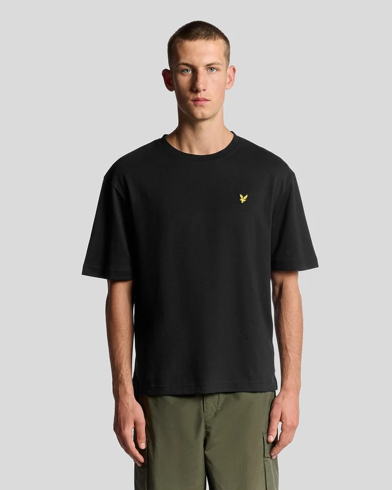 Lyle & Scott Heren T-shirt van ultrazachte katoenmix | Zwart