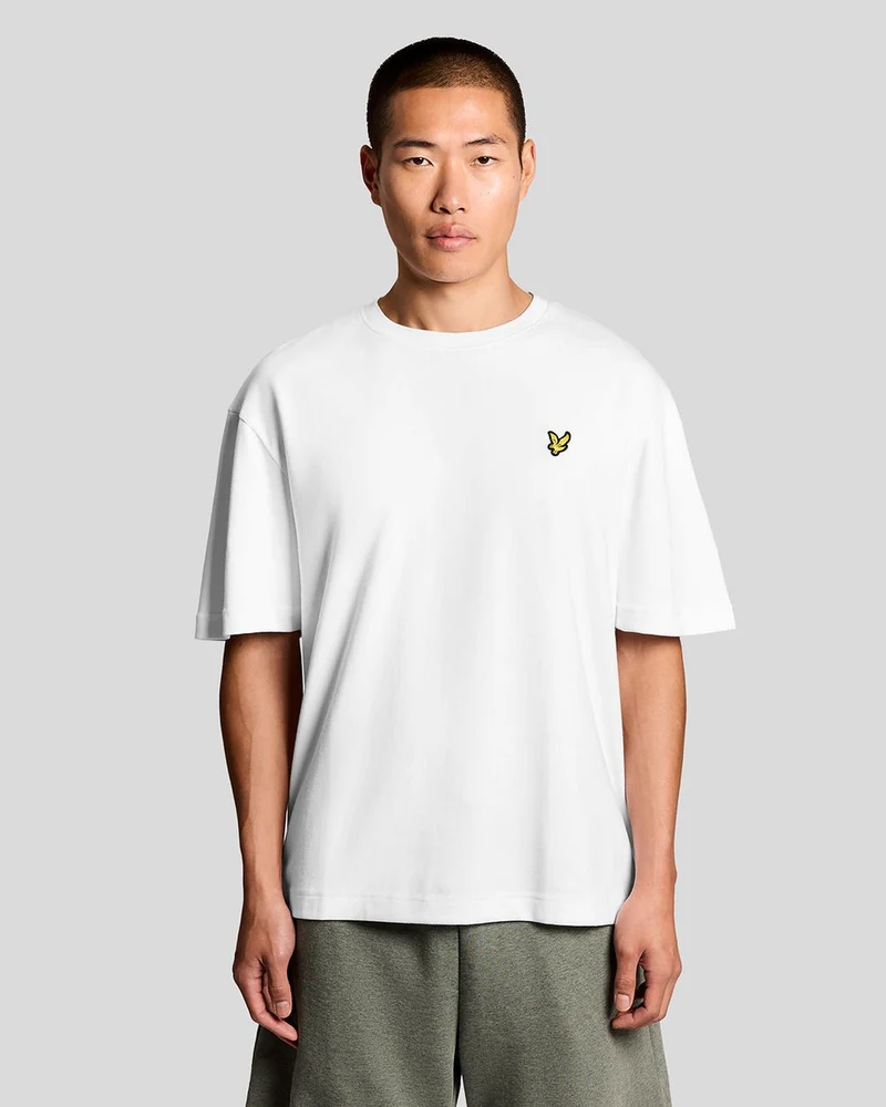 Lyle & Scott Heren T-shirt van ultrazachte katoenmix | Wit