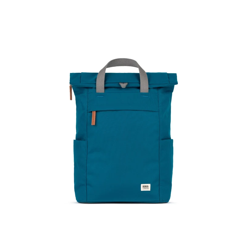 ROKA Finchley Een Sapphire Medium tas van gerecycled canvas