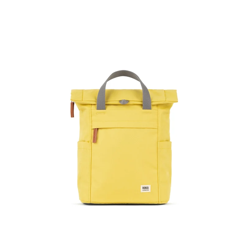 ROKA Finchley Een klein tasje van gerecycled canvas met limonademotief
