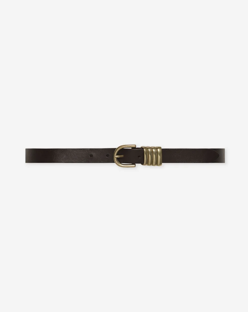 VEERLE LEATHER BELT BRUIN
