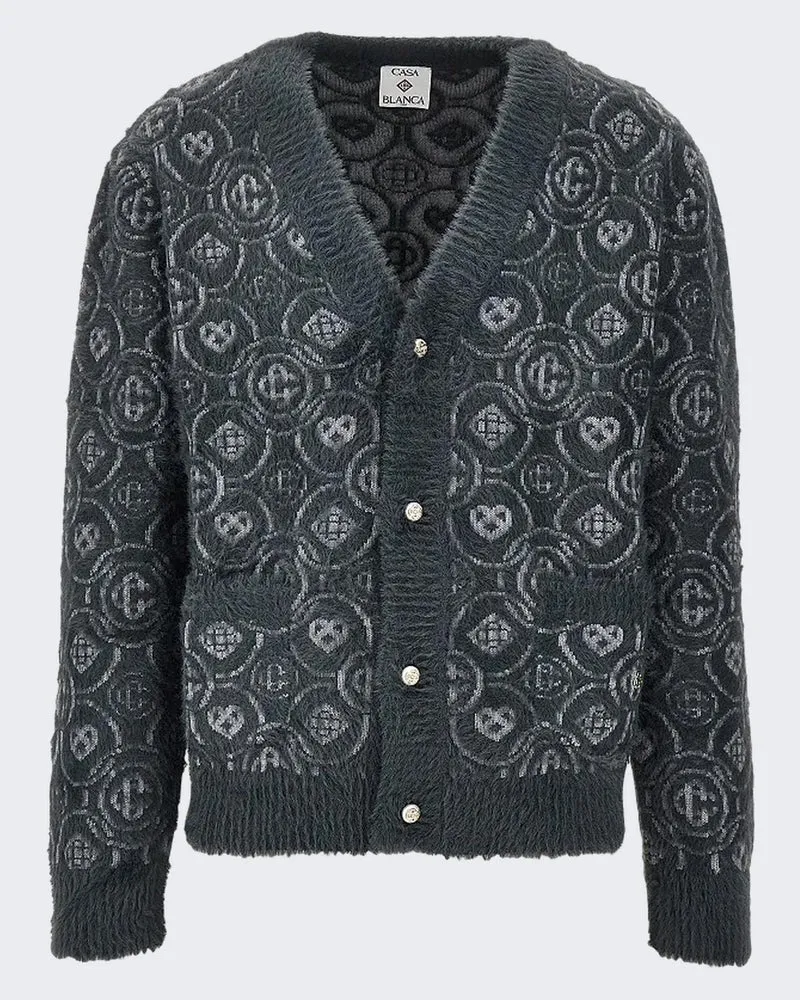 Casablanca Heren FLUFFY MONOGRAM CARDIGAN