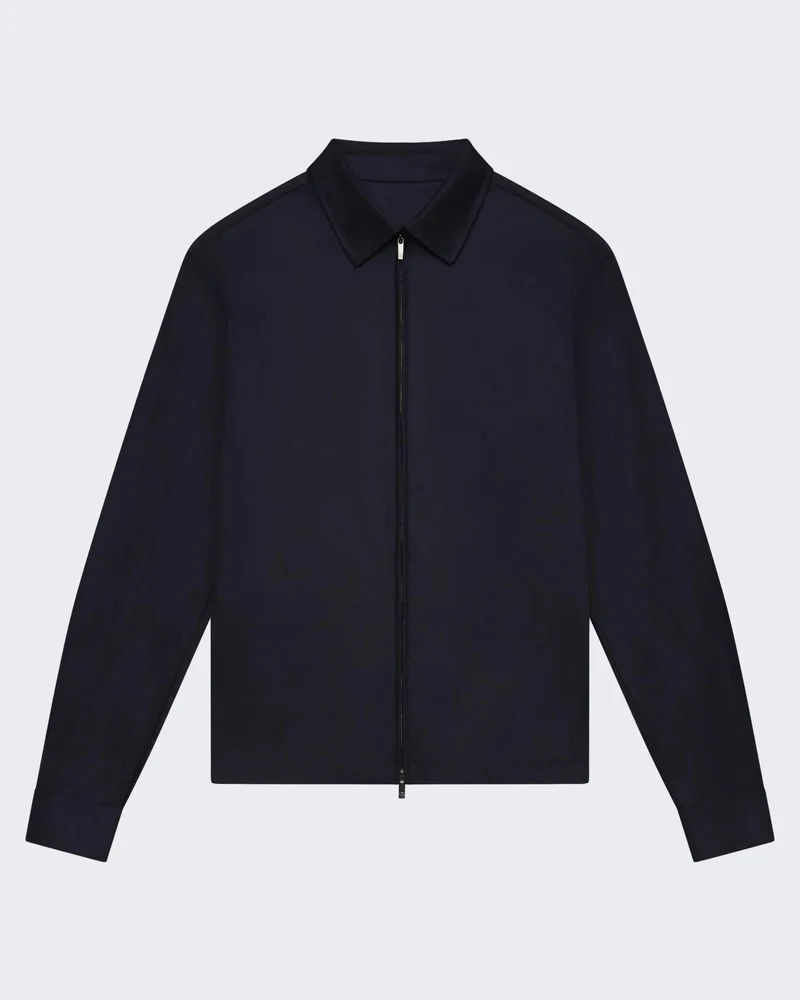 Heren FlannelStretch Overshirt Blauw