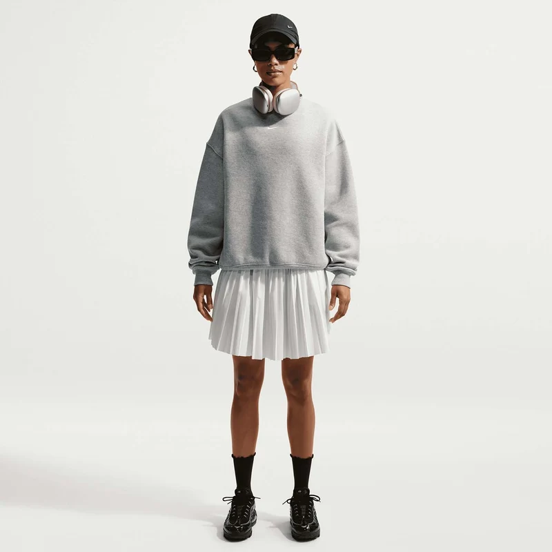 studio fleece crew-neck oversized trui