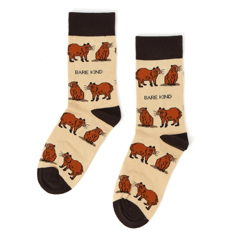Bare Kind Red de Capybara bamboe sokken