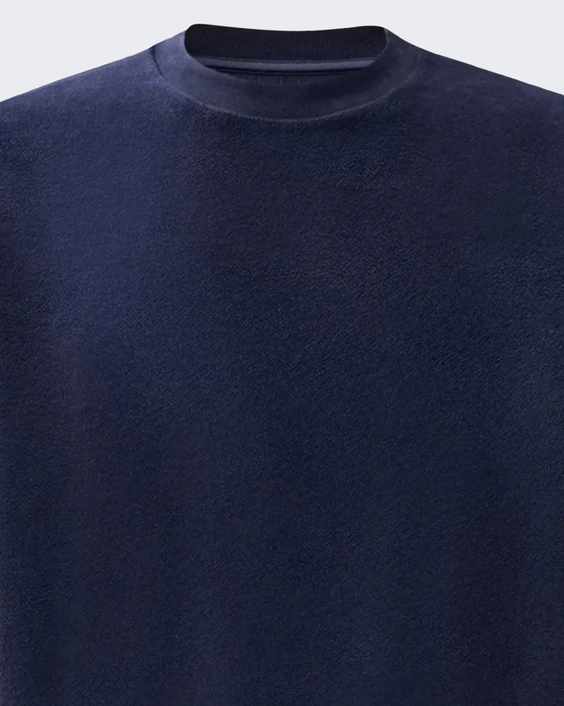 Heren Sweatshirt met ronde hals Blauw