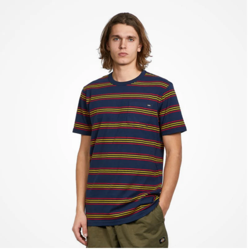 VANS Heren gestreept T-shirt - blauw
