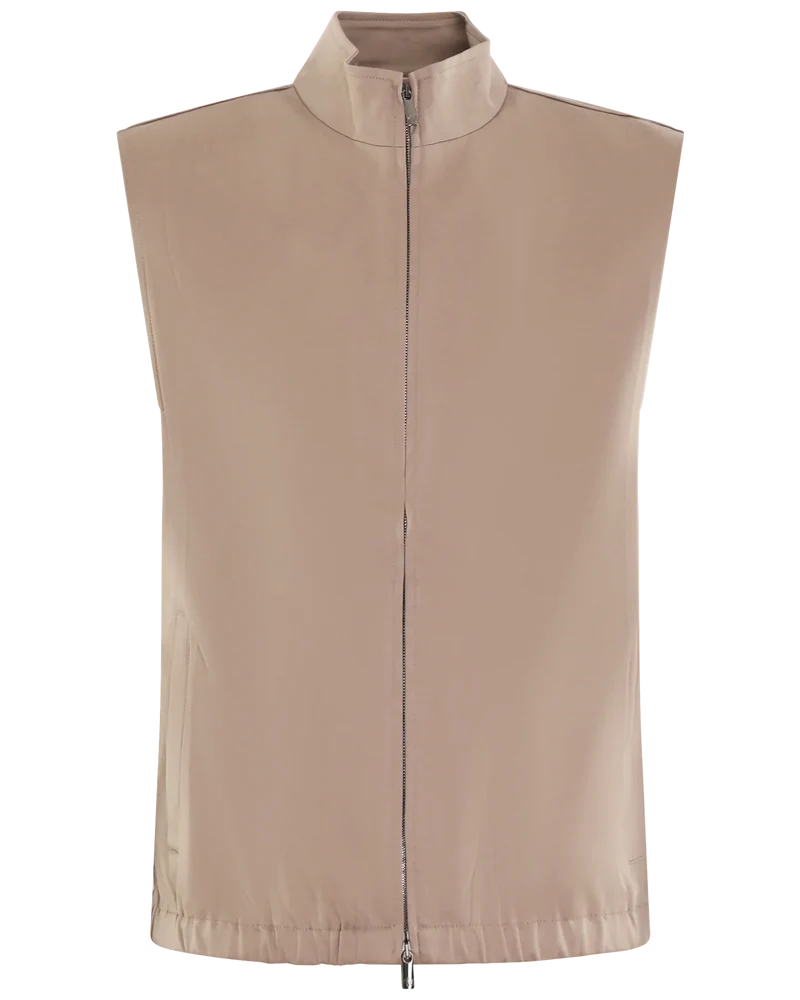 Heren Supima Bodywarmer Grijs/Beige