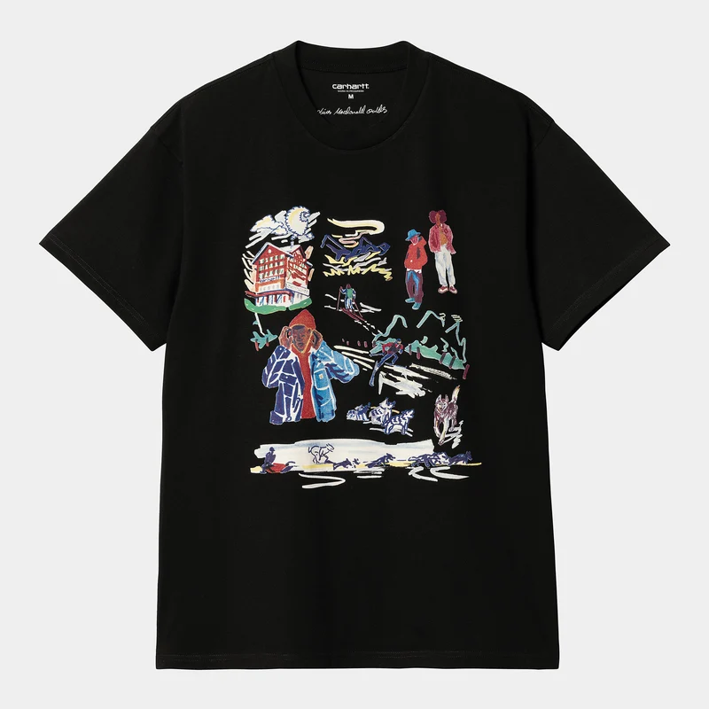 Carhartt WIP Ollie Mac Chalet biologisch T-shirt met korte mouwen voor heren - zwart