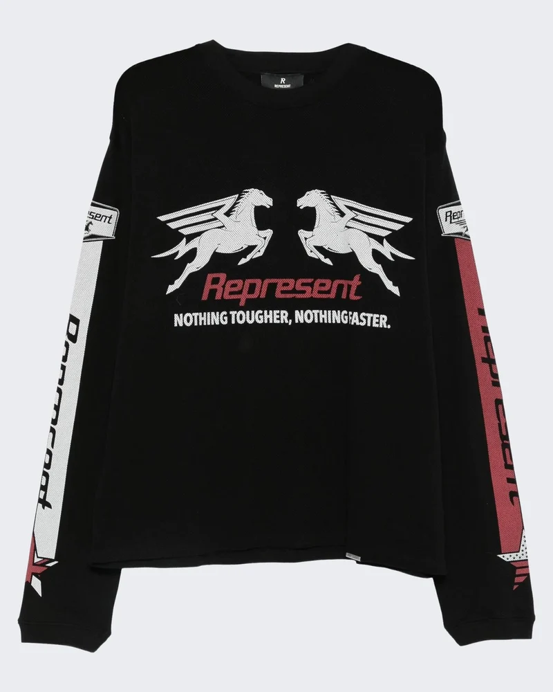 Represent Heren Mesh Pegasus Long Sleeve T-Shi T-shirt