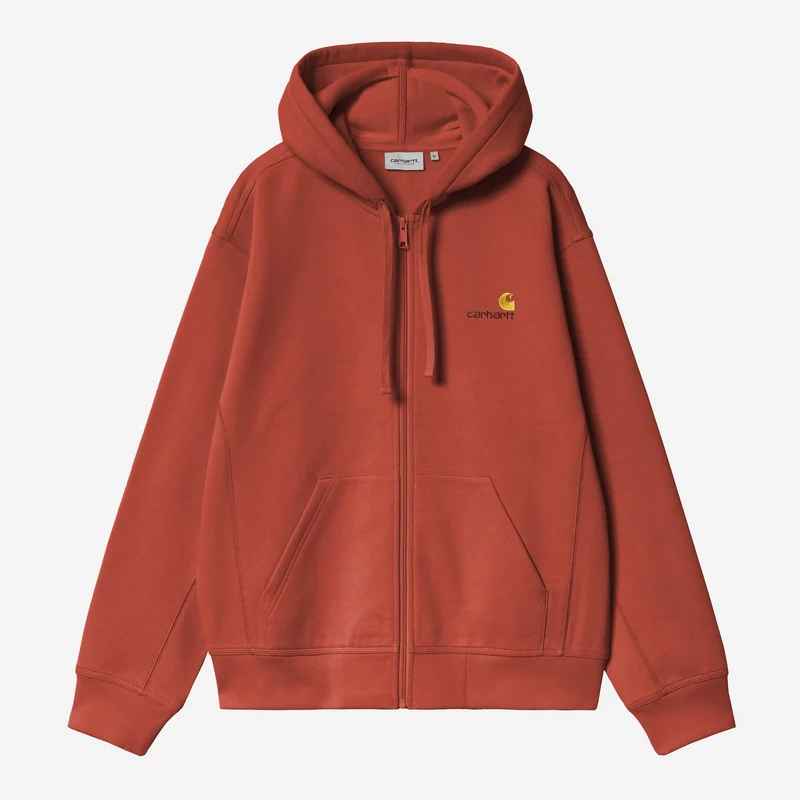 Carhartt WIP Heren capuchon American Script Jas | Oxiderood
