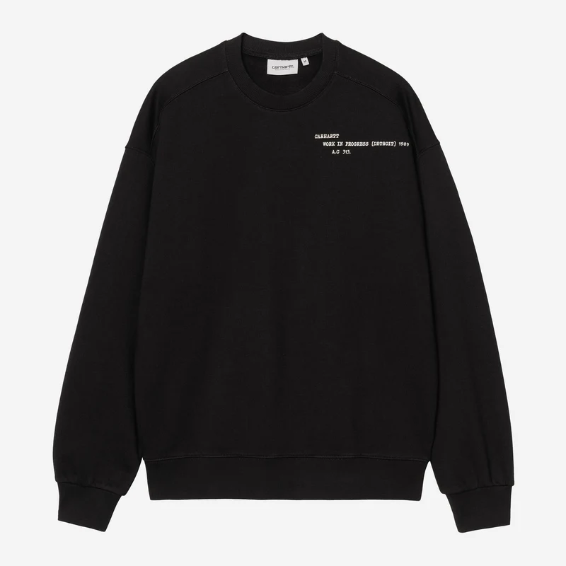 Carhartt WIP Heren sweatshirt met perforaties | Zwart