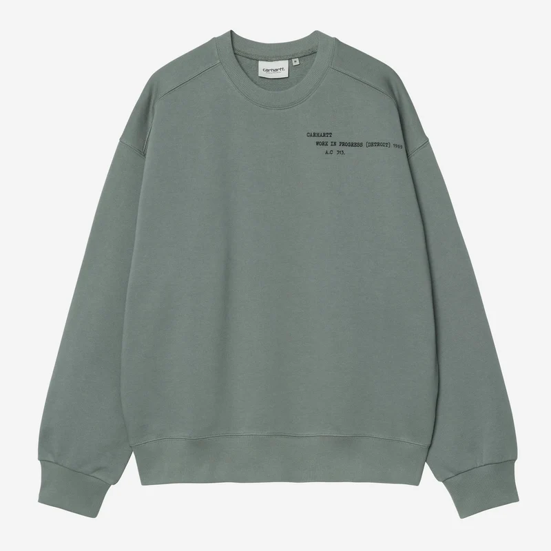 Carhartt WIP Heren sweatshirt met perforaties | Fluweelgroen