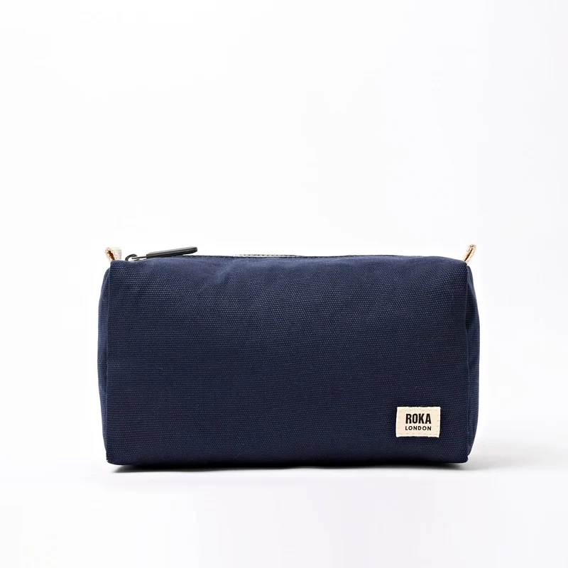ROKA Mayfair katoenen canvas toilettas | Midnight