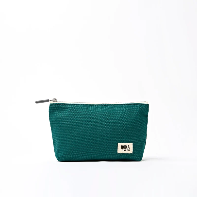 ROKA Maida Vale Klein Katoenen Canvas Tasje | Turquoise