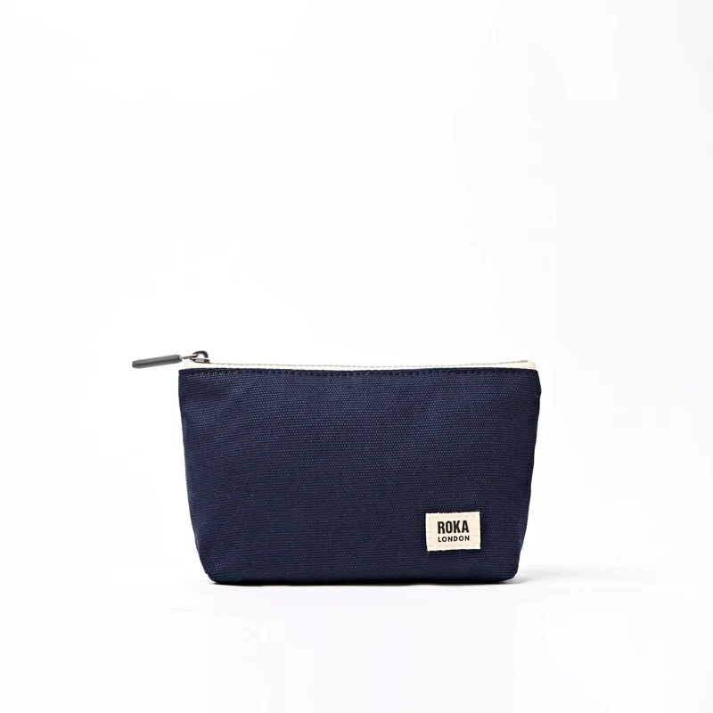 ROKA Maida Vale Klein Katoenen Canvas Tasje | Midnight