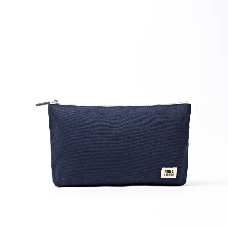 ROKA Maida Vale middelgrote katoenen canvas etui | Midnight