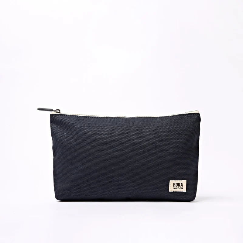 ROKA Maida Vale middelgrote katoenen canvas etui | Rookgrijs