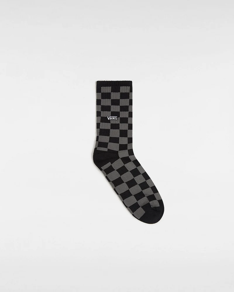 VANS Checkerboard Crew-sokken voor heren (1 paar) - Zwart / Houtskool