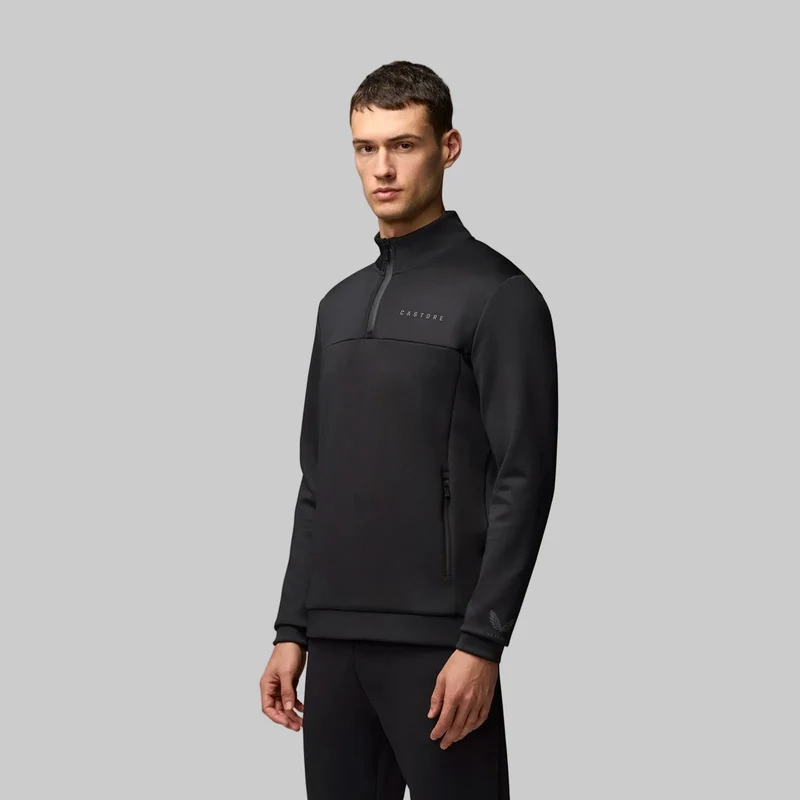 Castore Heren Scuba hoodie met 1/4 rits | Zwart