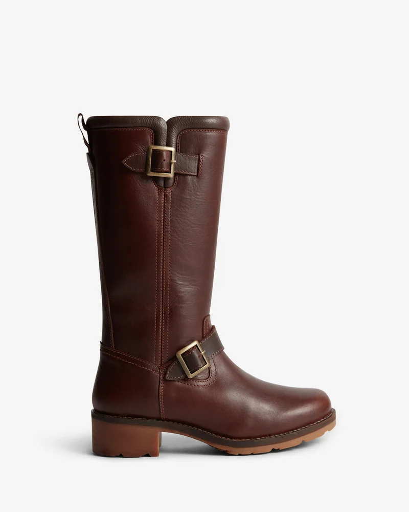 Hunter Dames Iona hoge laarzen | Chocoladebruin