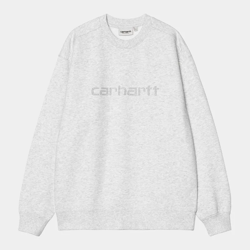 Carhartt WIP Dames Rivet Script Sweat Top | Ash Heather