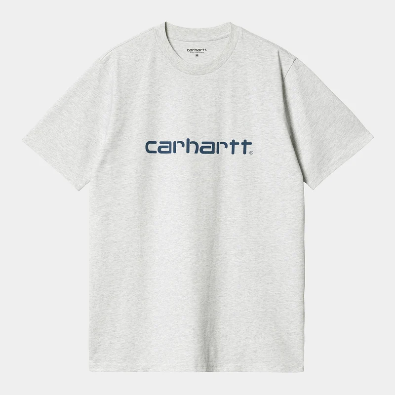 Carhartt WIP Heren Script T-shirt met korte mouwen - Ash Heather